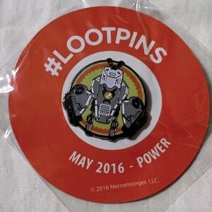 🍄Vintage NEW #LOOTPINS Loot Crate May 2016 POWER Enamel Pin Collectible
